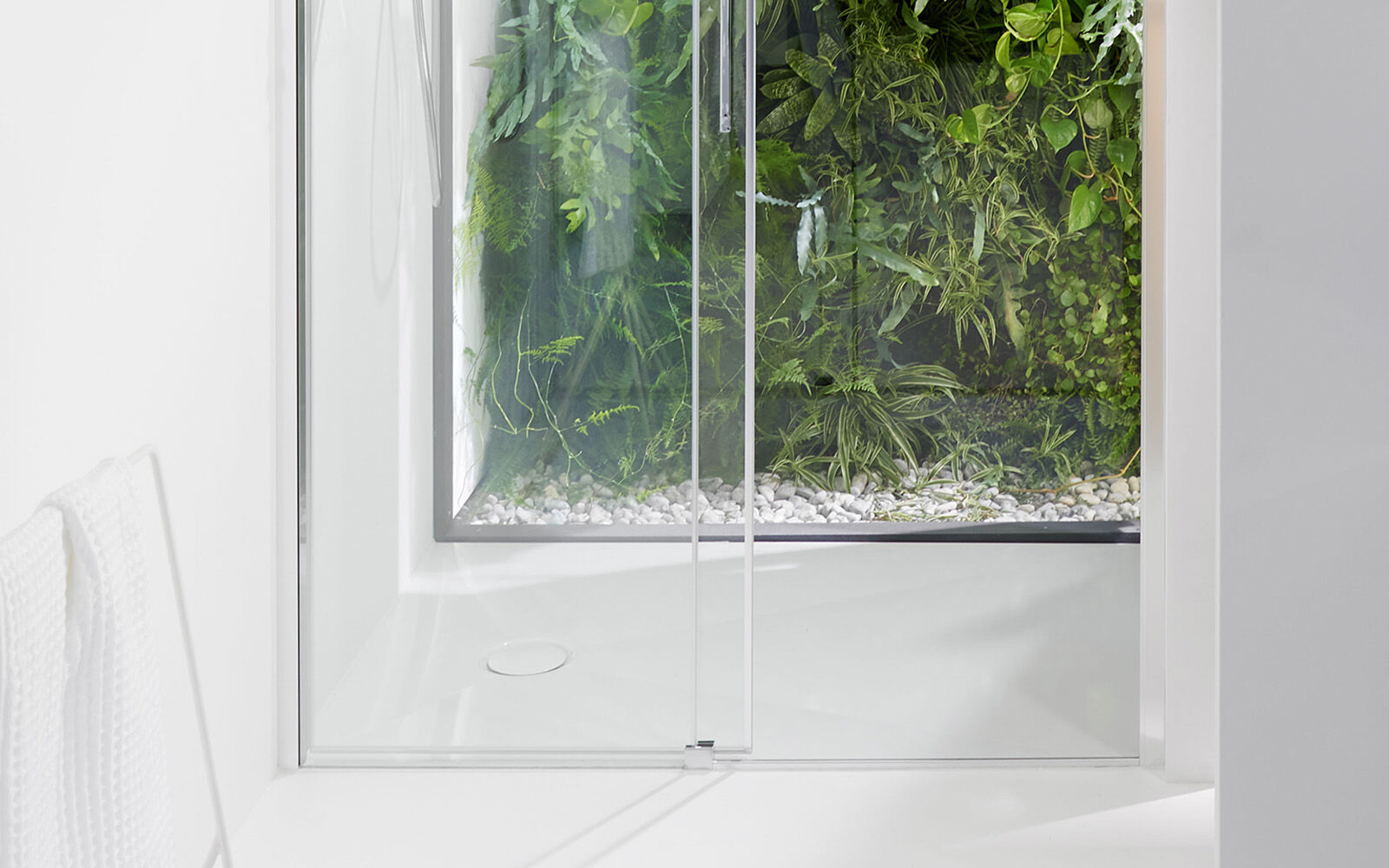 Duschwanne mit Duschtrennwand