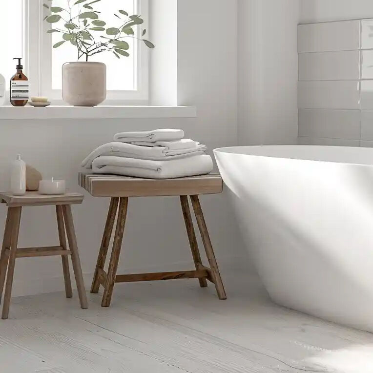 beiges handtuch gefaltet