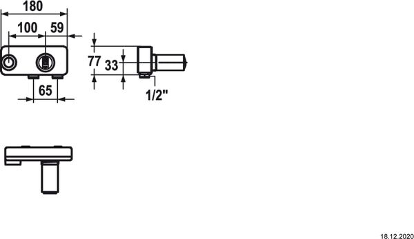 Einbauk&ouml;rper KWC &frac12;" image number 1