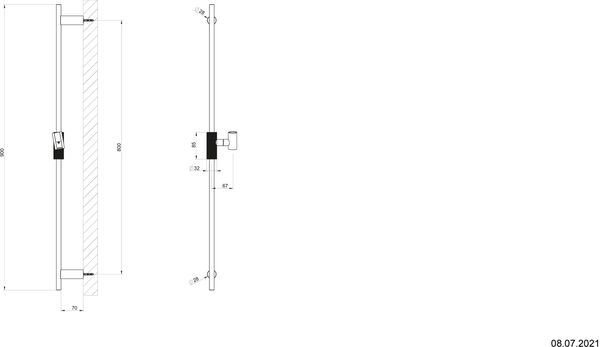 Glissi&egrave;re de douche Gessi Anello Copper brushed image number 1