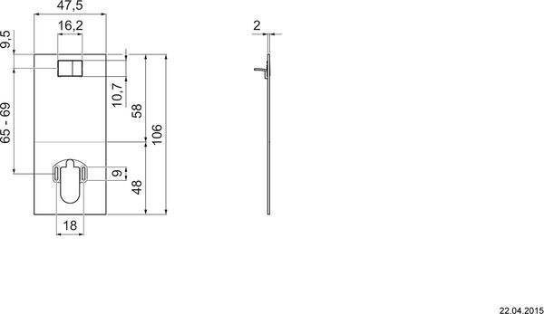 Designplatte f&uuml;r Geberit AquaClean Sela/Mera/Tuma Schwarz image number 1