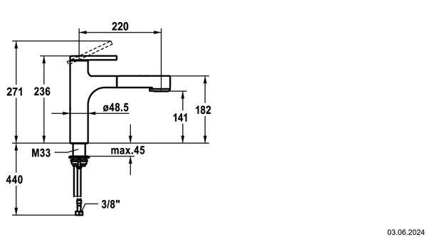Sp&uuml;ltischmischer KWC Ava 2.0 Verchromt image number 1