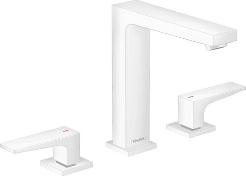 Dreilochbatterie Hansgrohe Metropol Weiss matt