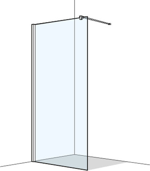 Cloison lat&eacute;rale &agrave; pose libre Koralle S400 Plus Noir mat Verre clair