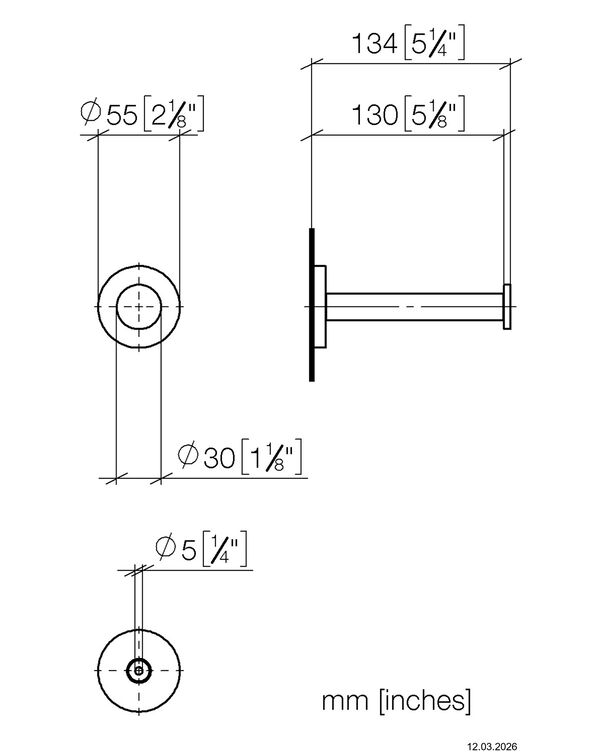 Reserverollenhalter Dornbracht Tara. Dark brass geb&uuml;rstet image number 1