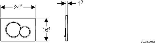 Plaque de d&eacute;clenchement Geberit Sigma01 round Blanc image number 1
