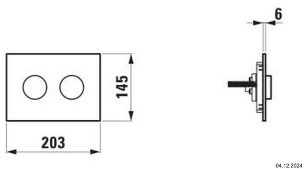 Bet&auml;tigungsplatte Laufen Ineo Groove Schwarz matt image number 1