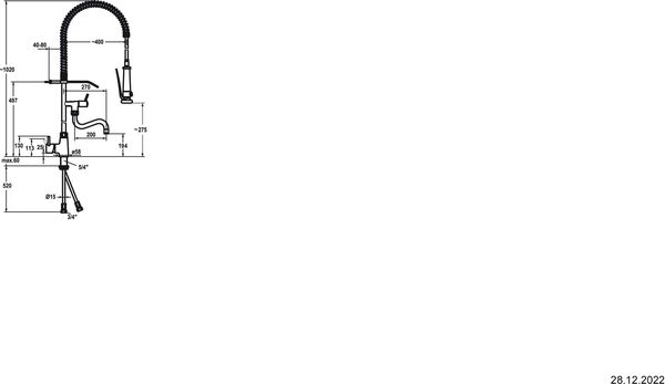 Geschirrwaschbrause KWC Gastro Verchromt image number 1