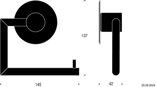 Papierhalter Frost Nova 2 Edelstahl geb&uuml;rstet image number 1