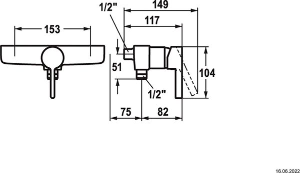 Duschenmischer KWC Fit Verchromt image number 1