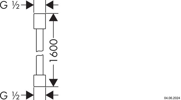 Tuyau flexible Axor Starck Chrom&eacute; image number 1
