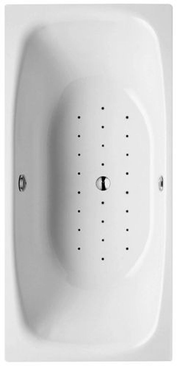 Vasca idromassaggio Alterna steel duo silent, soffieria davanti a destra, in acciaio, 190 x 90 cm, image number 0