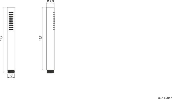 Handbrause Gessi 316, &frac12;" Warm bronze brushed PVD Flessa image number 1