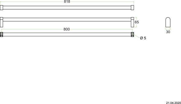 Badetuchstange Alterna one Verchromt image number 1