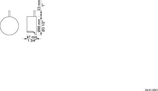 Ab- und &Uuml;berlaufset Vola Schwarz matt image number 1