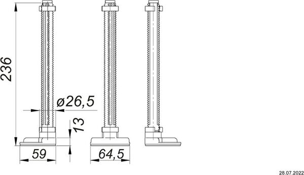 Pieds de montage Schaco DallDrain image number 1