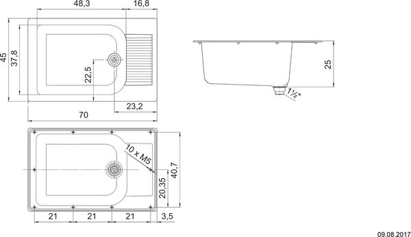 Einbauwaschtrog Romay Classic PX Weiss image number 1