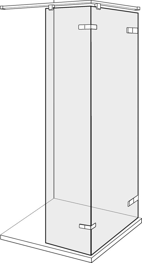 Seitenwand Alterna lin.3 Finox Echtglas klar CareTec Pro