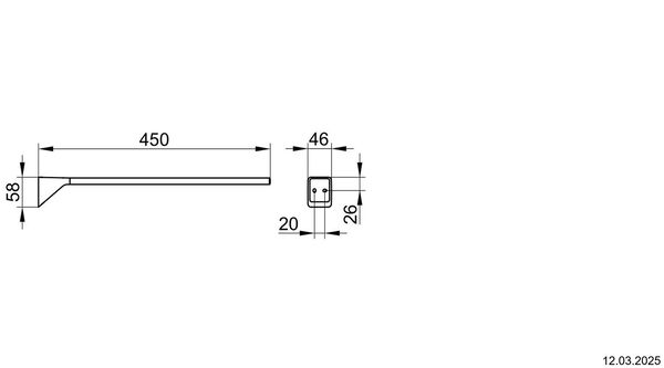 Handtuchhalter Keuco Aveno Schwarz matt image number 1