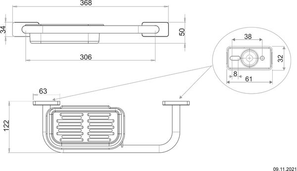 Haltegriff Bodenschatz Chic 22 Verchromt image number 1