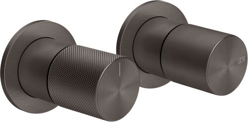 Bade- und Duschmischer Endmontageset Gessi Habito Black metal brushed Diamantato