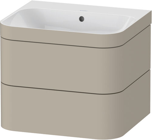 Waschtischkombination Duravit Happy D.2 Plus Taupe matt