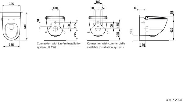 Dusch-WC Laufen Cleanet Riva Hotel Version Weiss Cleaneffekt image number 1