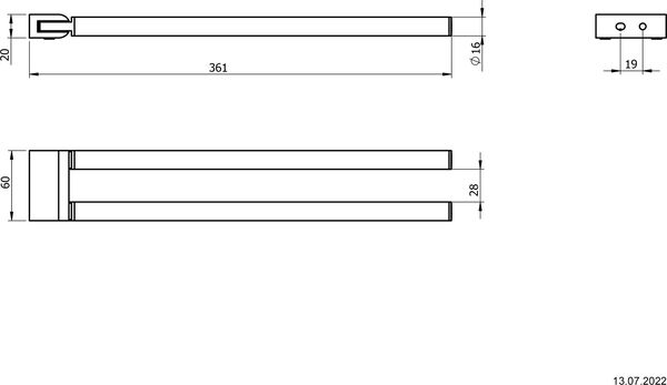 Handtuchhalter Alterna piana Verchromt image number 1