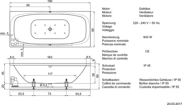 Whirlwanne Alterna steel duo air Weiss D&uuml;sen und Garnituren verchromt image number 1