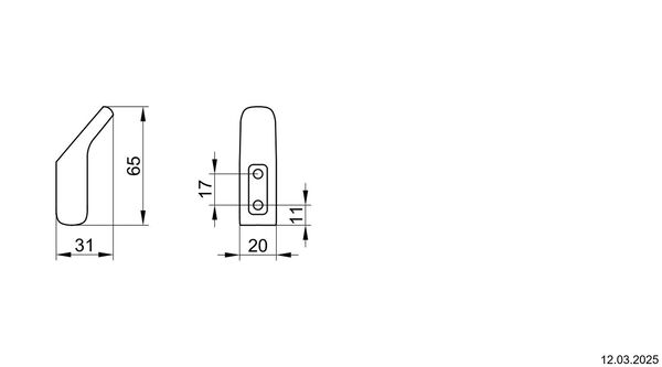 Handtuchhaken Keuco Aveno Verchromt image number 1