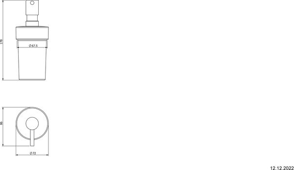 Seifenspender mit Pumpe Alterna piana Schwarz matt image number 1