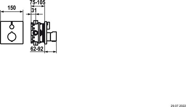 Duschmischer-Endmontageset KWC Thermostat Chromeline image number 1
