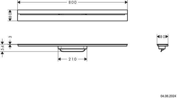 Duschrinne Axor Drain Brushed nickel image number 1