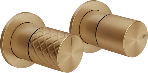 Bade- und Duschmischer Endmontageset Gessi Habito Warm bronze brushed PVD Intreccio
