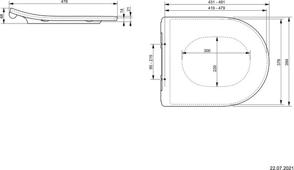 Klosettsitz Toto Slim Weiss image number 1