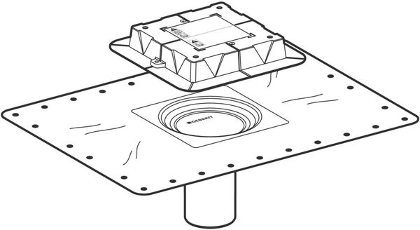 Flansch f&uuml;r Bodenablauf Geberit image number 0