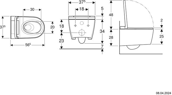 Dusch-WC Geberit AquaClean Sela Weiss image number 1