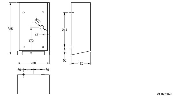 H&auml;ndetrockner KWC EXO 220 Schwarz Front ESG-Glas image number 1