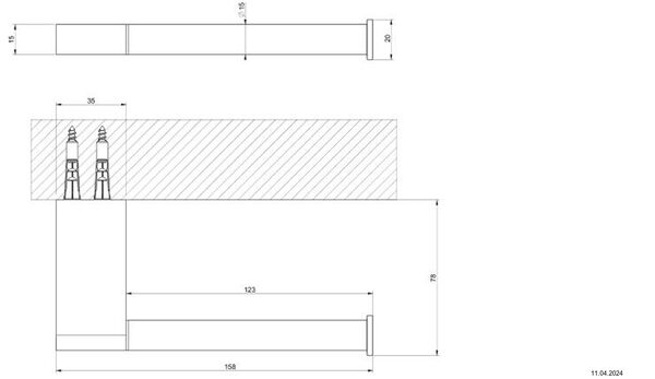 Papierhalter Gessi Habito Brushed brass image number 1