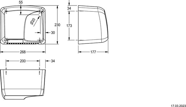 H&auml;ndetrockner KWC Airtronic ARTW 410 Weiss RAL 9010 image number 1