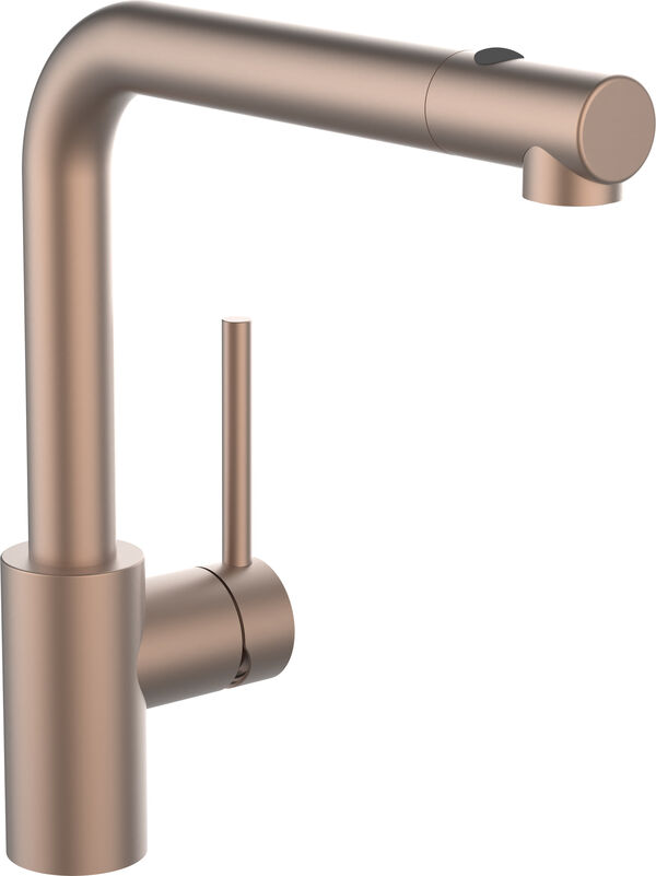 Sp&uuml;ltischmischer Laufen Twinplus Edelstahl geb&uuml;rstet PVD rosegold image number 0