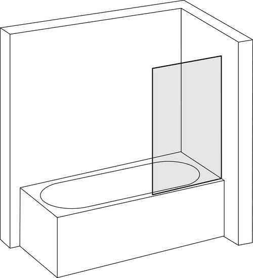 Paroi lat&eacute;rale &agrave; pose libre Alterna lin.3 Verre clair CareTec Pro
