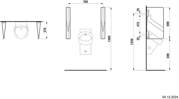 Trennwand Laufen Val Weiss matt image number 1