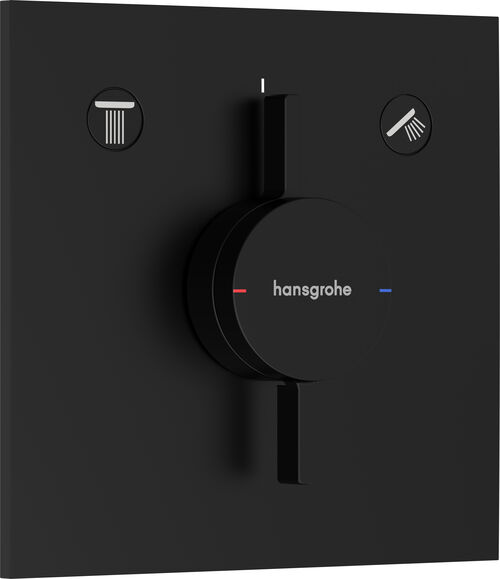 Duschsystem Hansgrohe Duo Turn E Schwarz matt