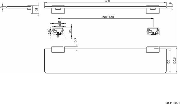 Tablar Bodenschatz Chic 22 Verchromt image number 1