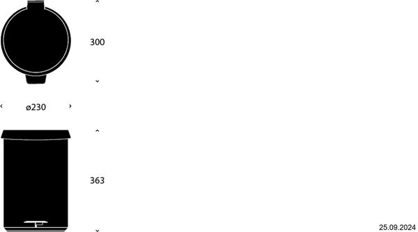 Abfallbeh&auml;lter Frost Nova 2 Schwarz matt Top matt black image number 1