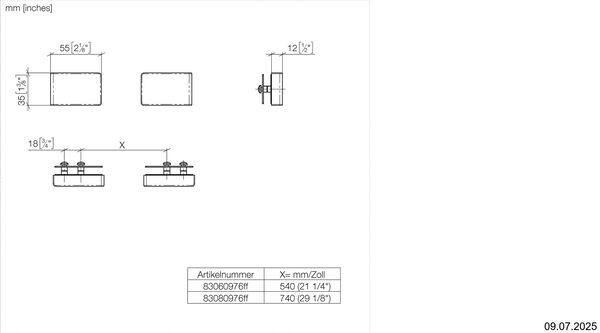Befestigungsmaterial Dornbracht Imo Platin matt image number 1