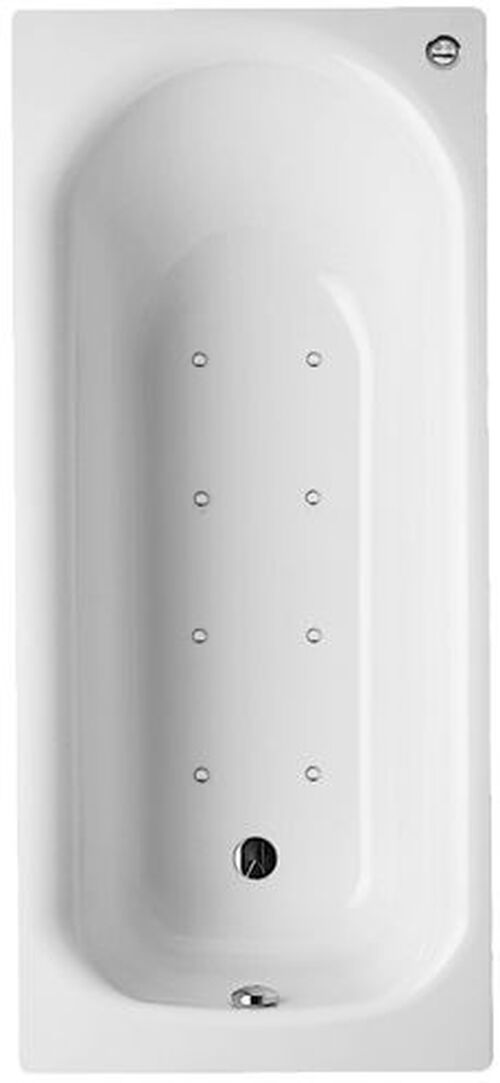 Whirlwanne Alterna steel air Weiss D&uuml;sen und Garnituren verchromt