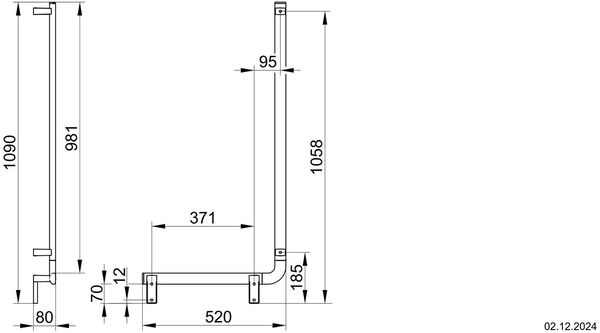 Winkelgriff Keuco Collection Axess Silbereloxiert image number 1