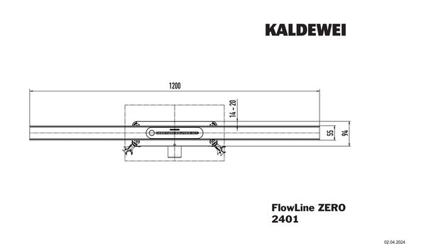 Duschrinne Kaldewei Flowline Zero Weiss matt image number 1